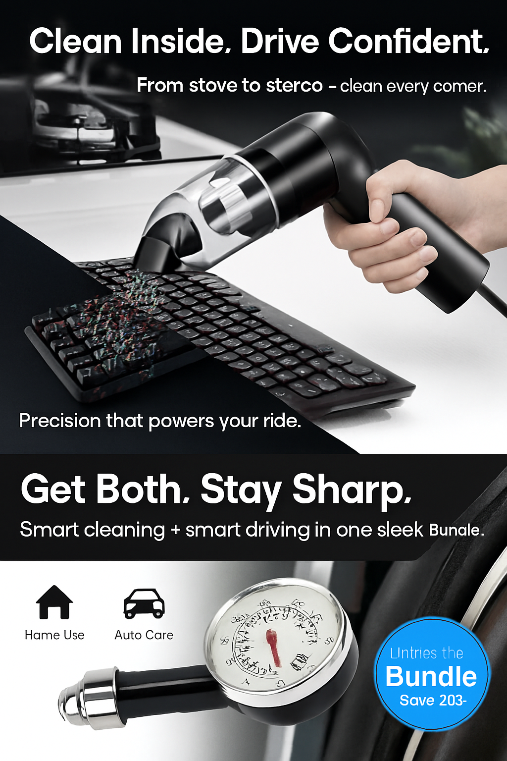 Multipurpose Air Blower & Tire Safety Duo